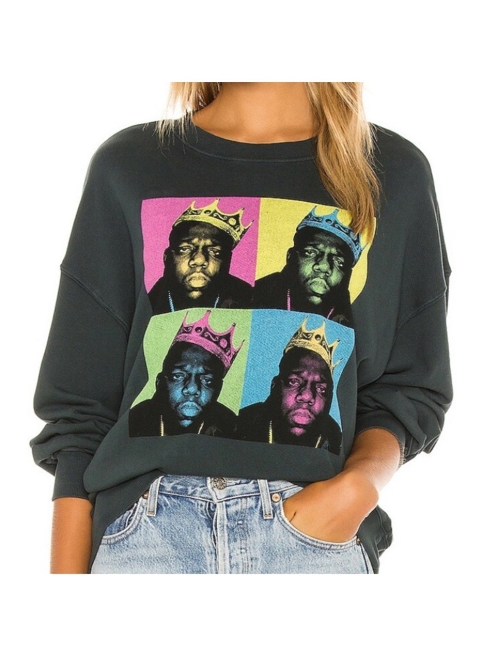 Daydreamer Biggie Crewneck Sweatshirt Vintage Black Size Small Like New